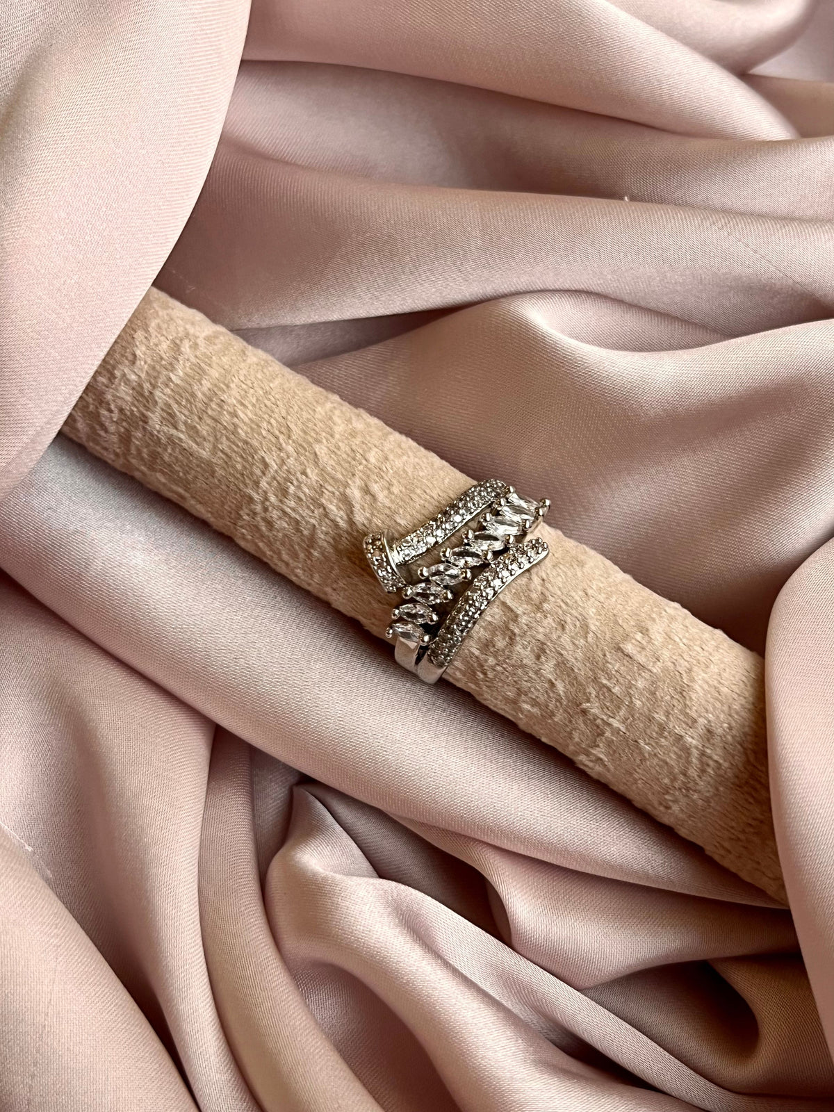 Regal Crystal Crown Ring