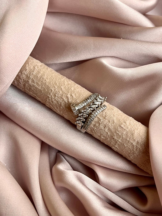 Regal Crystal Crown Ring