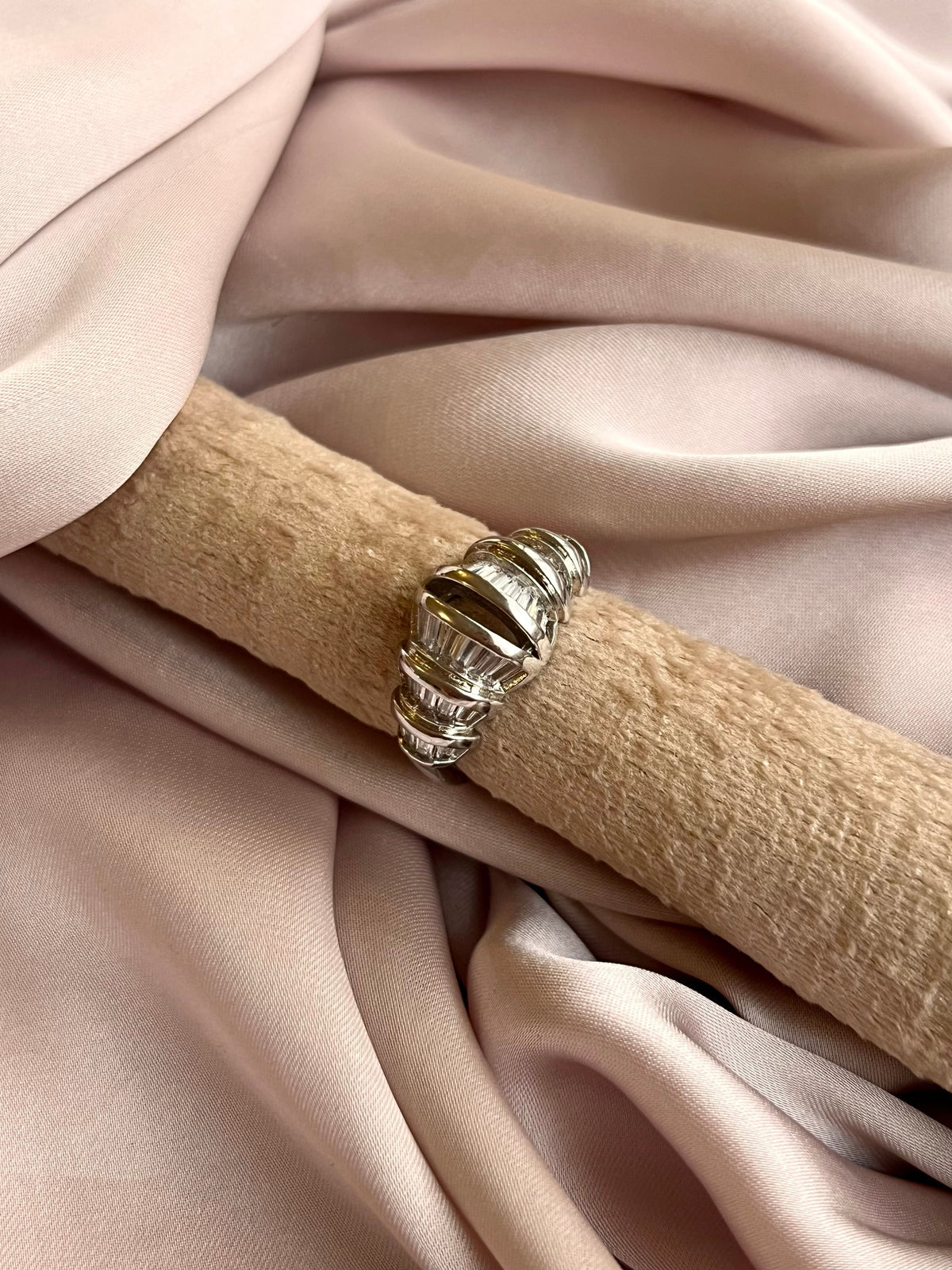 Sculpted Silver Twist Ring
