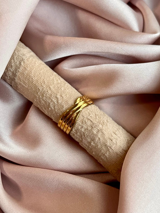 Golden Wave Ring