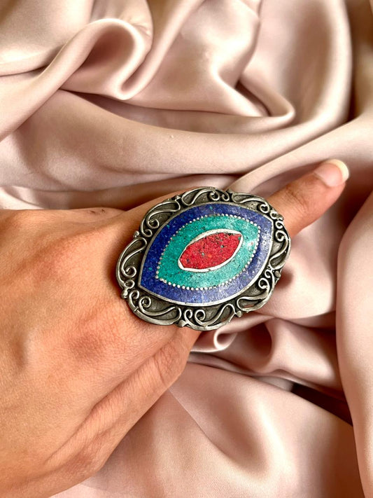 Royal Nazar Shield Ring