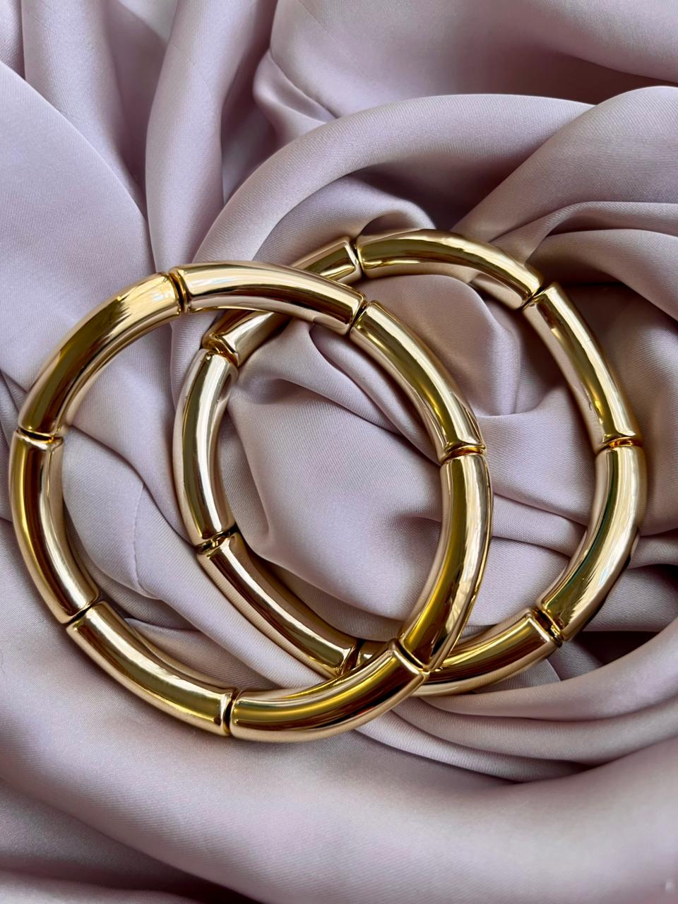 Golden Bamboo Bracelets